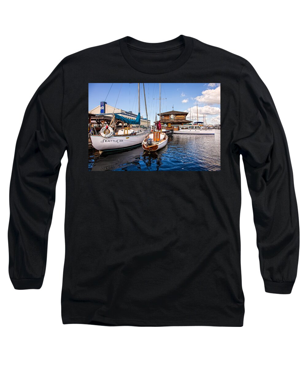 Seattle Long Sleeve T-Shirt featuring the photograph Seattle Center for Wooden Boats by Ian Good