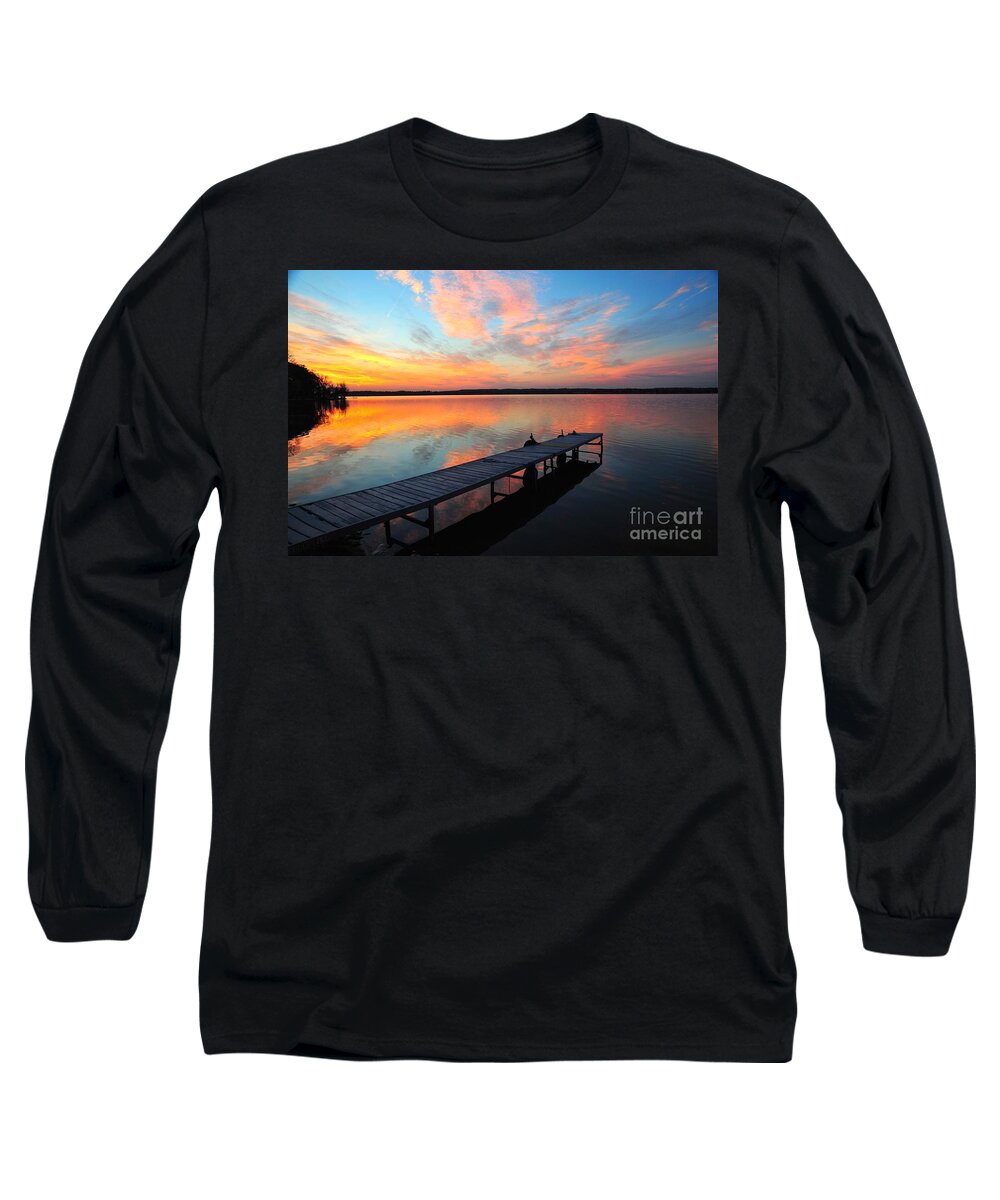 Blue Long Sleeve T-Shirt featuring the photograph Serenity by Terri Gostola