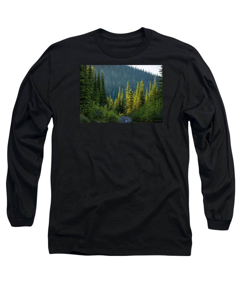 Landscape Long Sleeve T-Shirt featuring the photograph Set down your coffee and Follow Me - 140702A-098 by Albert Seger
