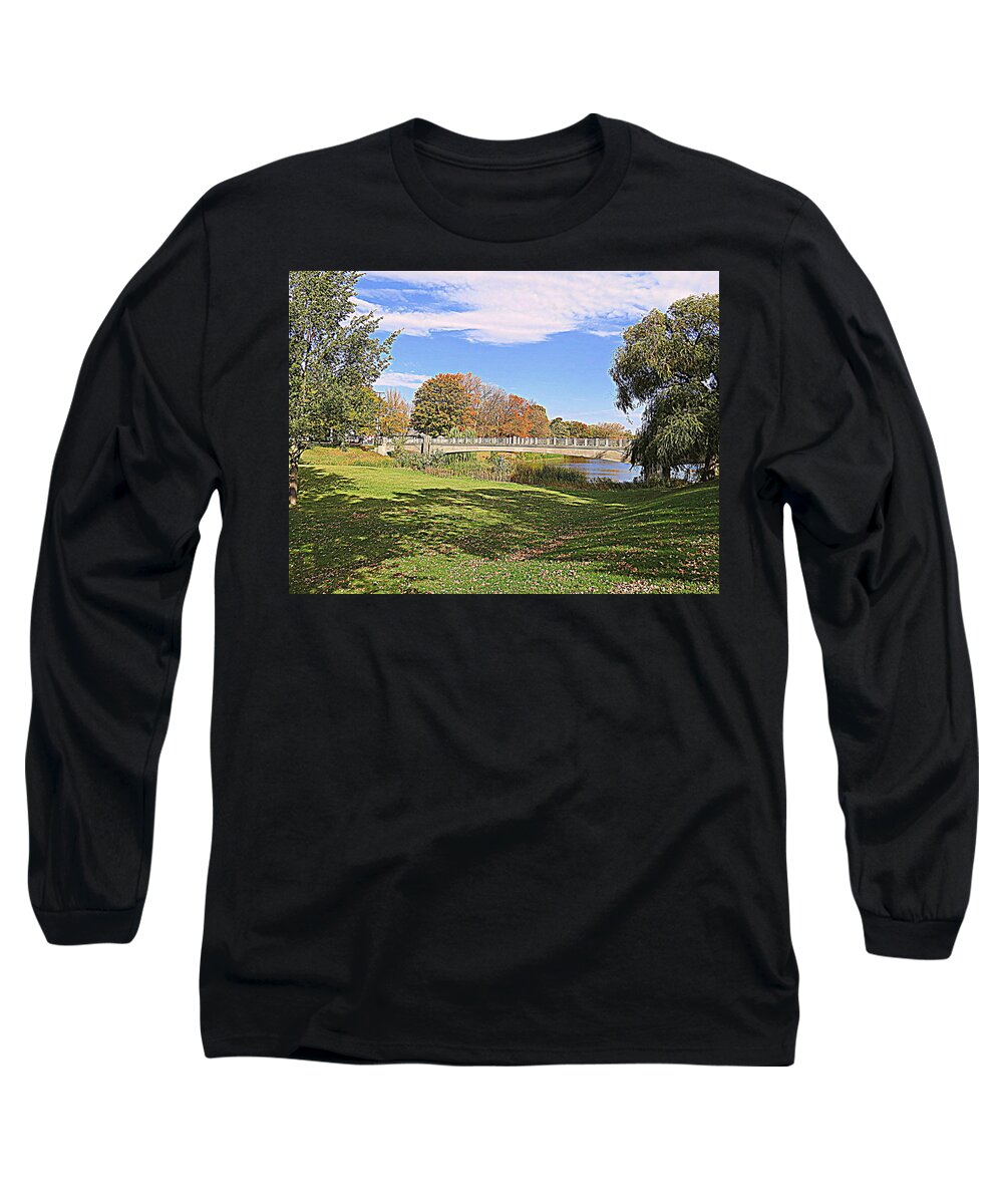 Autumn Long Sleeve T-Shirt featuring the photograph Shadows Of Autumn by Kay Novy