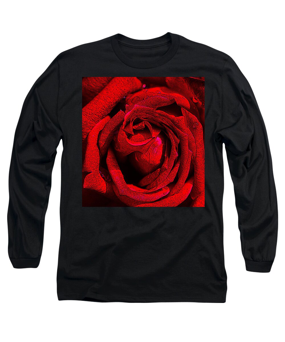 Rose Long Sleeve T-Shirt featuring the photograph Shape of rose by Dragan Kudjerski
