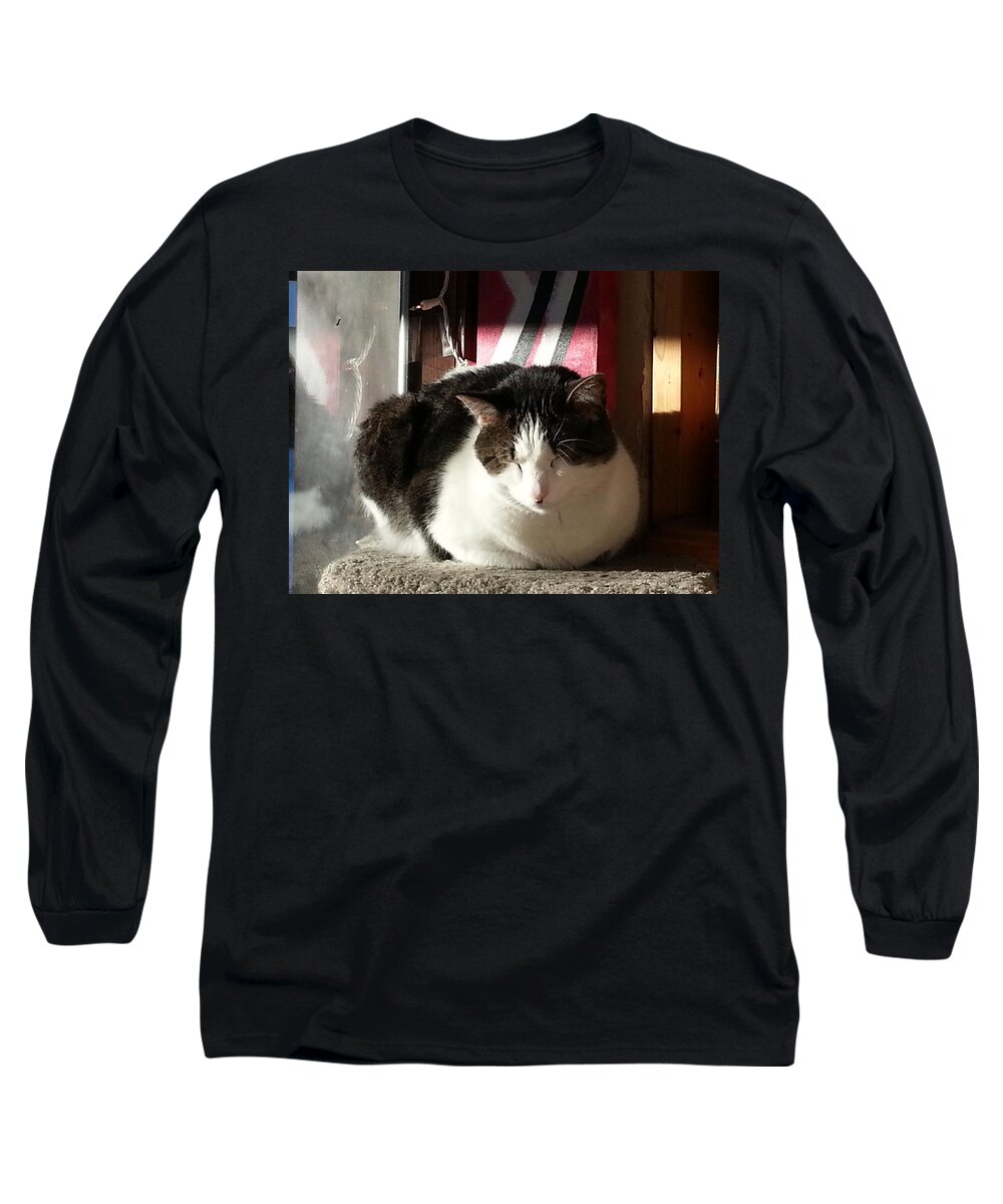 Cat Long Sleeve T-Shirt featuring the photograph Shhh by Caryl J Bohn