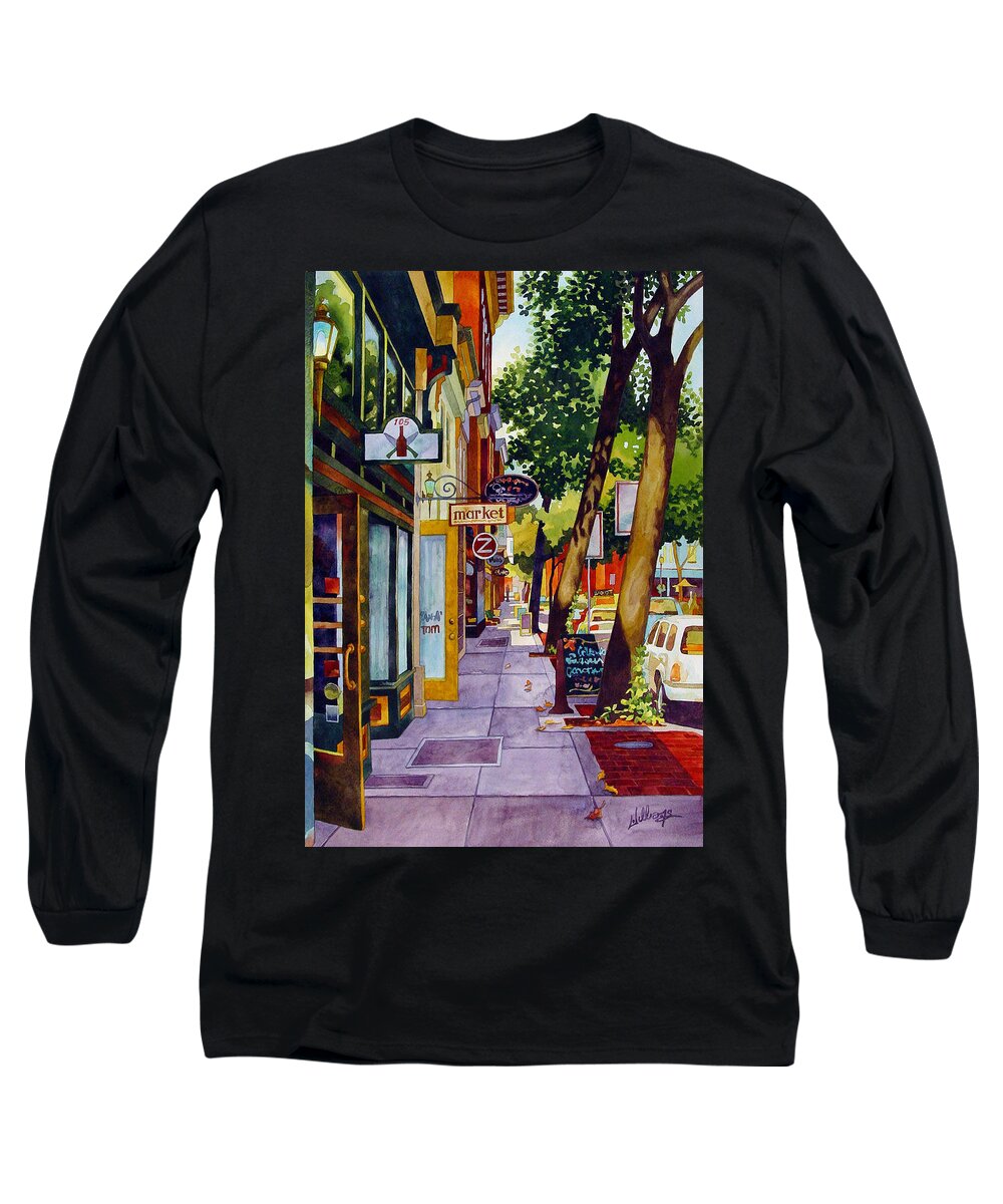 Watercolor Long Sleeve T-Shirt featuring the painting Signs by Mick Williams