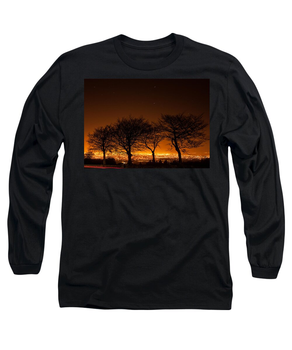 Black Long Sleeve T-Shirt featuring the photograph Silhouette of Trees by Semmick Photo