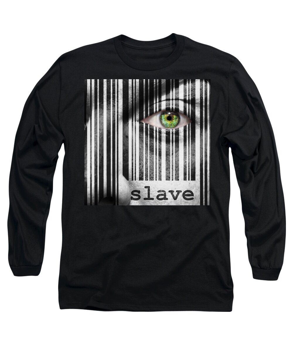 Black Long Sleeve T-Shirt featuring the photograph Slave by Semmick Photo