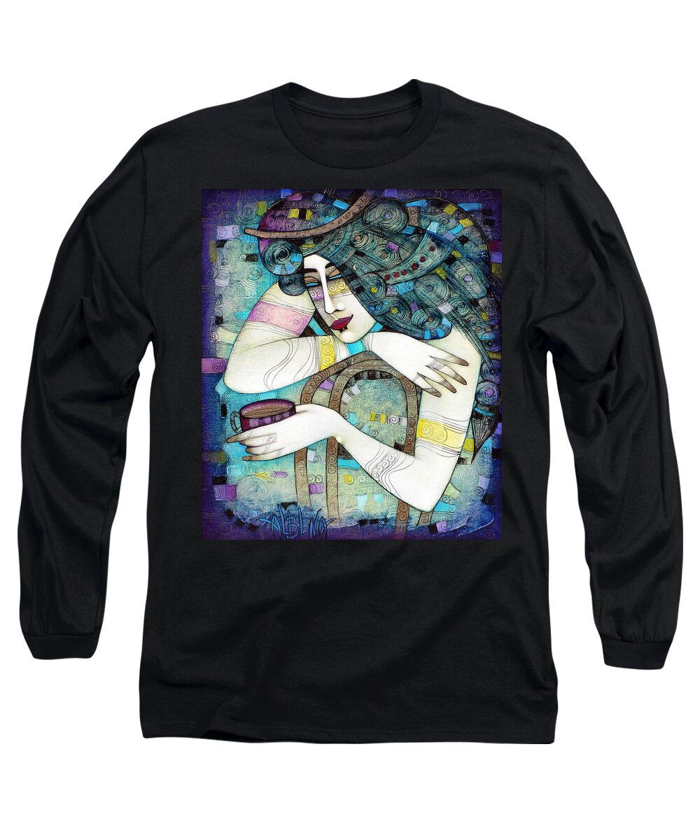 Albena Long Sleeve T-Shirt featuring the painting So Many Memories... by Albena Vatcheva