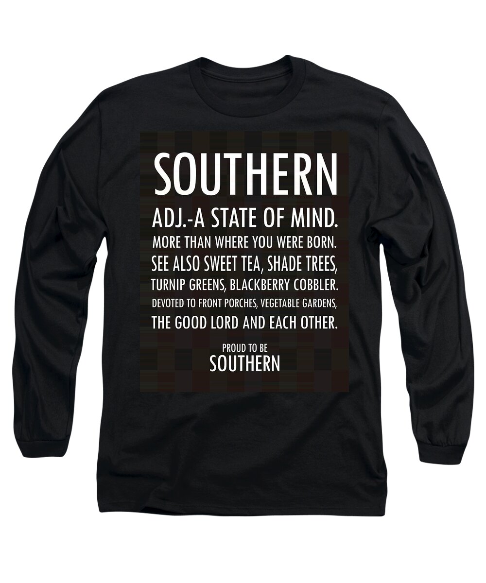 Southern Long Sleeve T-Shirt featuring the photograph Southern State of Mind black and white by Debbie Karnes