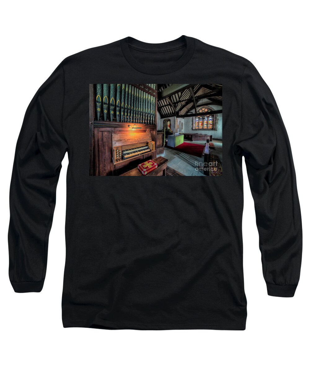 British Long Sleeve T-Shirt featuring the photograph St Digains Church by Adrian Evans