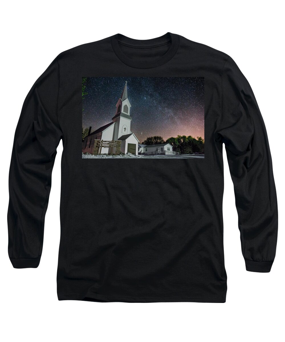 St Jacob's Lutheran Church Long Sleeve T-Shirt featuring the photograph St. Jacob's by Aaron J Groen