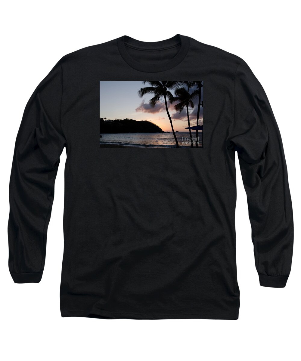 St. Lucia Long Sleeve T-Shirt featuring the photograph St. Lucian Sunset by Laurel Best