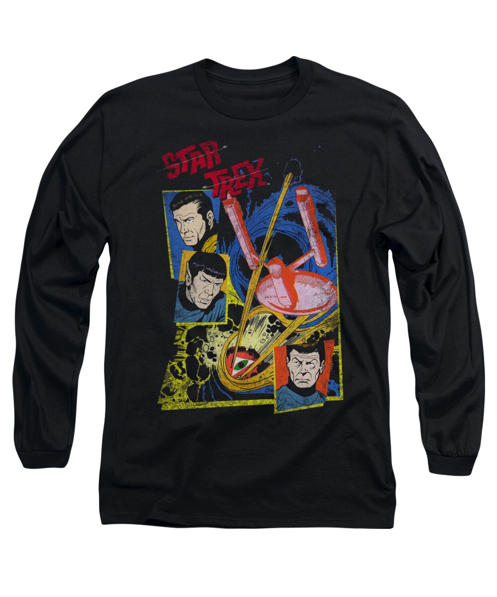 Star Trek Long Sleeve T-Shirt featuring the digital art Star Trek - Eye Of The Storm by Brand A