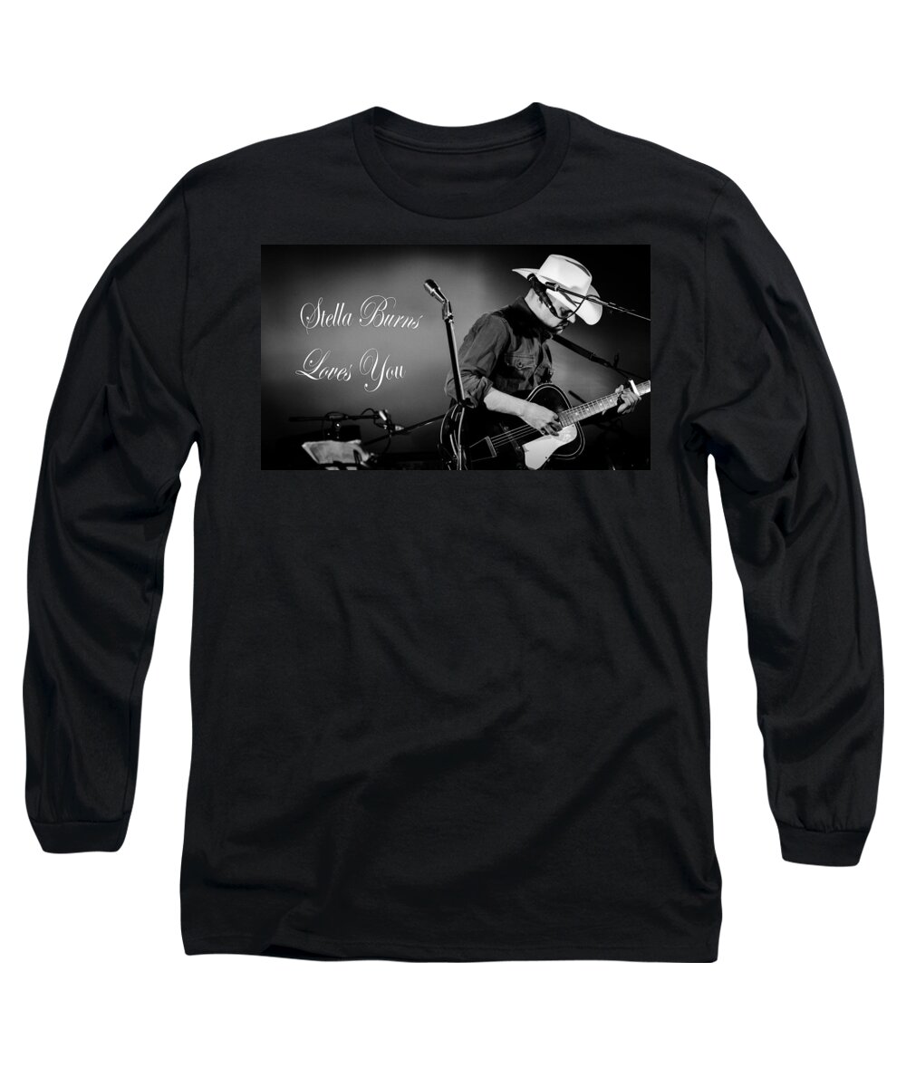 Guitar Long Sleeve T-Shirt featuring the photograph Stella Burns Loves You by AM FineArtPrints