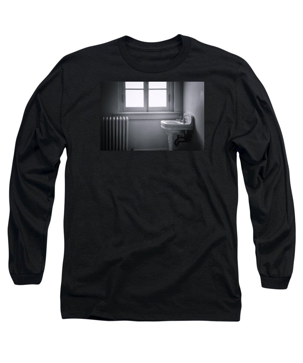Bathroom Long Sleeve T-Shirt featuring the photograph Sterile by Daniel George