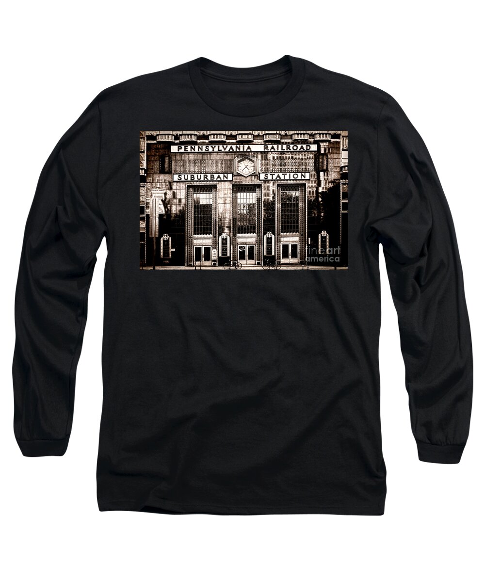 Philadelphia Long Sleeve T-Shirt featuring the photograph Suburban Station by Olivier Le Queinec