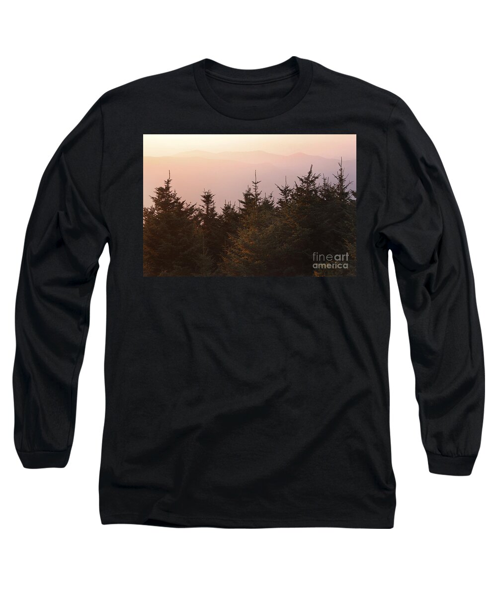Blue Ridge Parkway Long Sleeve T-Shirt featuring the photograph Sunset 2 by Jonathan Welch