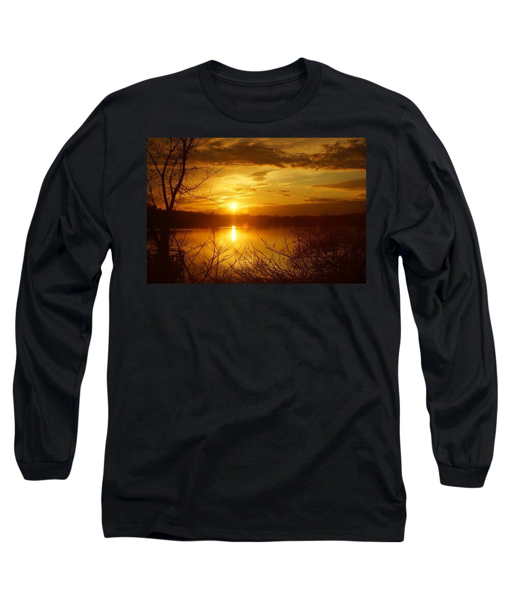Matt Matekovic Long Sleeve T-Shirt featuring the photograph Sunset Lake Galena by Photographic Arts And Design Studio