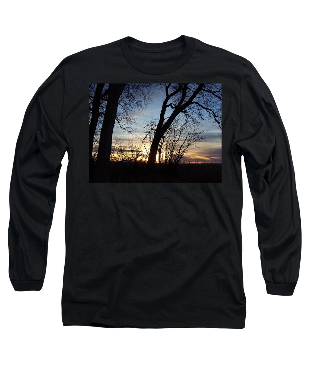 Sunset Long Sleeve T-Shirt featuring the photograph Idaho Sunset 1 by Larry Campbell