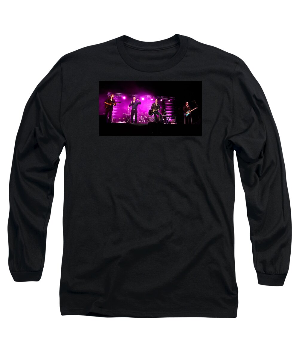 Andy Cordeiro Long Sleeve T-Shirt featuring the photograph Super Diamond Tribute Band by Athena Mckinzie