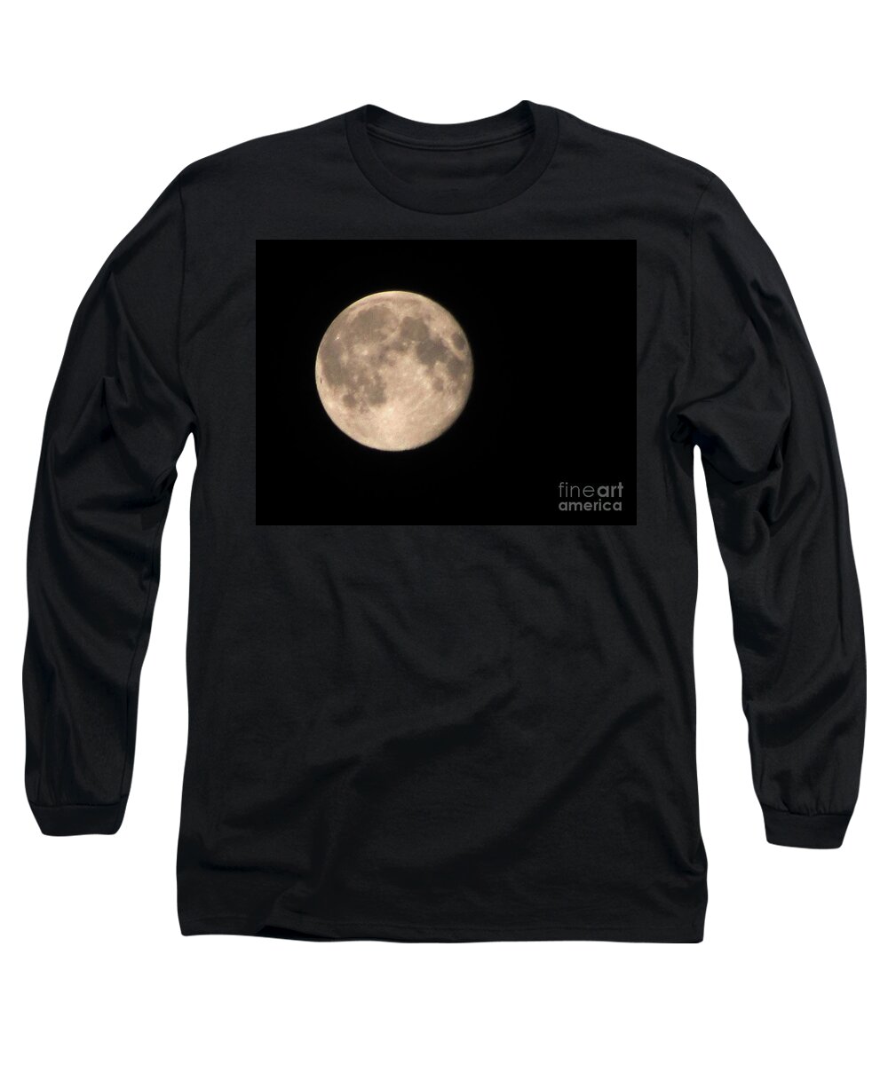 Moon Photographs Long Sleeve T-Shirt featuring the photograph Super Moon by David Millenheft