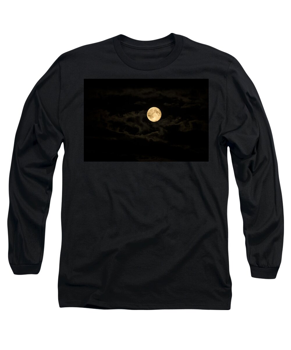 Moon Long Sleeve T-Shirt featuring the photograph Super Moon by Spikey Mouse Photography