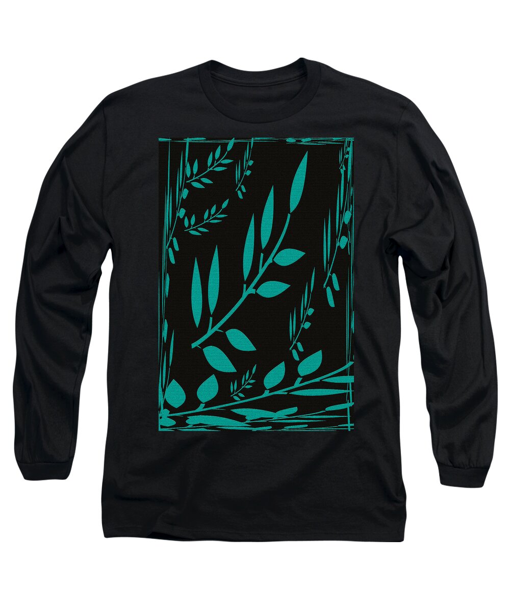 Abstract Long Sleeve T-Shirt featuring the photograph Teal Treasure by Aimee L Maher ALM GALLERY