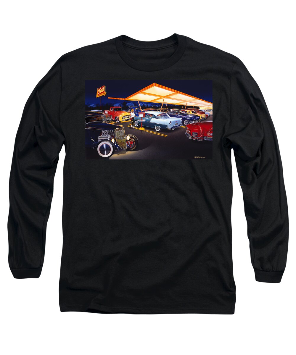 Bruce Kaiser Long Sleeve T-Shirt featuring the photograph Teds Drive-In by MGL Meiklejohn Graphics Licensing