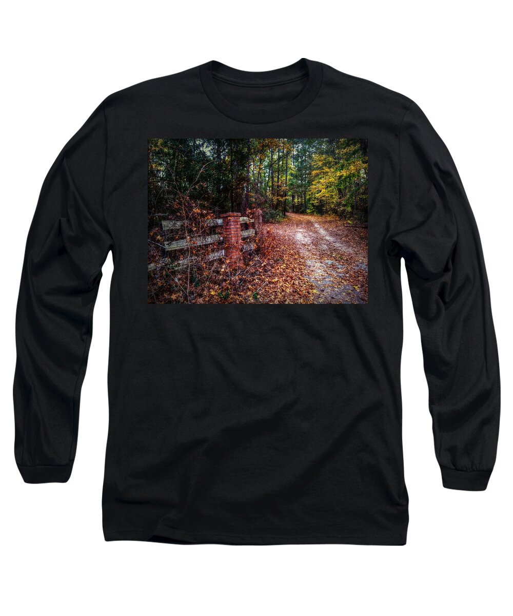 Forest Long Sleeve T-Shirt featuring the digital art Texas Piney Woods by Linda Unger