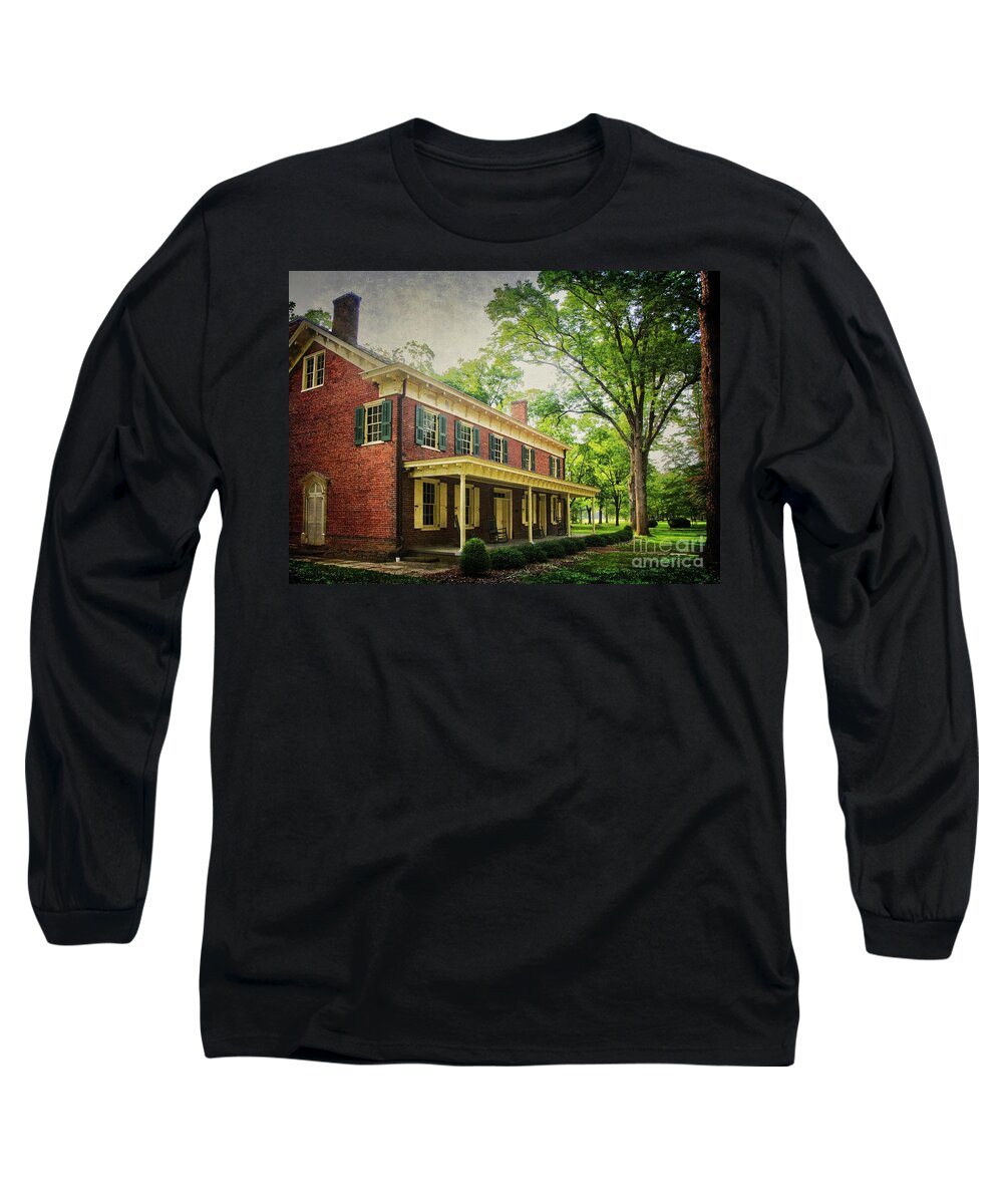 John Stover House Long Sleeve T-Shirt featuring the photograph The John Stover House by Debra Fedchin
