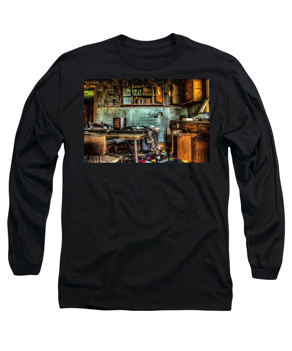 Burned Long Sleeve T-Shirt featuring the photograph The Kitchen by Josh Bryant