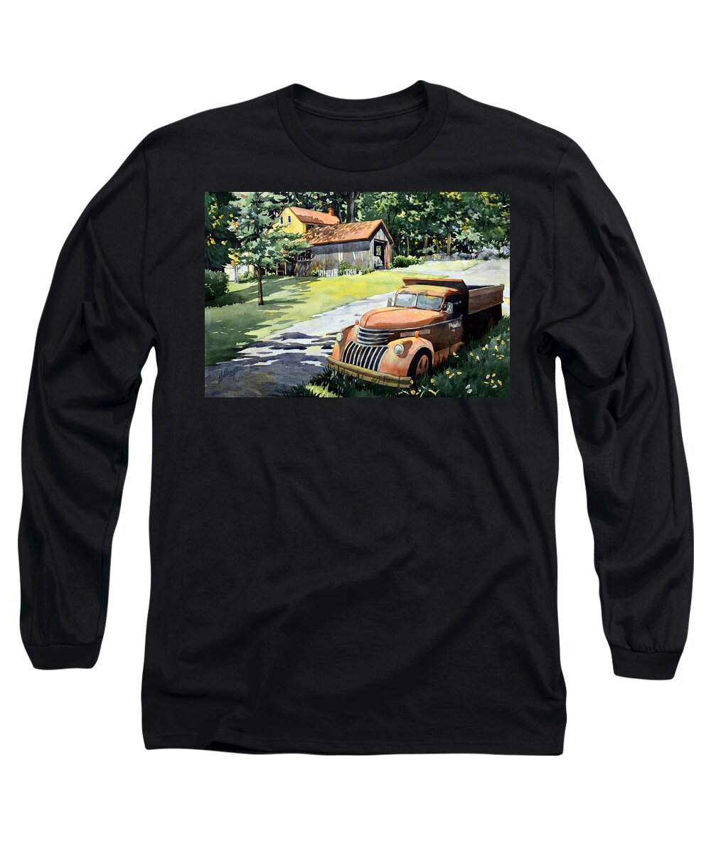 Watercolor Long Sleeve T-Shirt featuring the painting The Lost Ones by Mick Williams