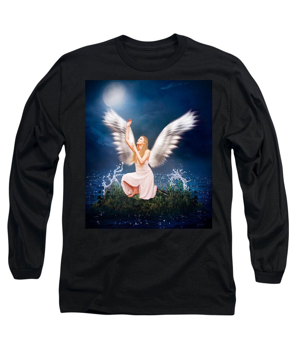 Angel.angels Long Sleeve T-Shirt featuring the photograph The Messenger by Ester McGuire