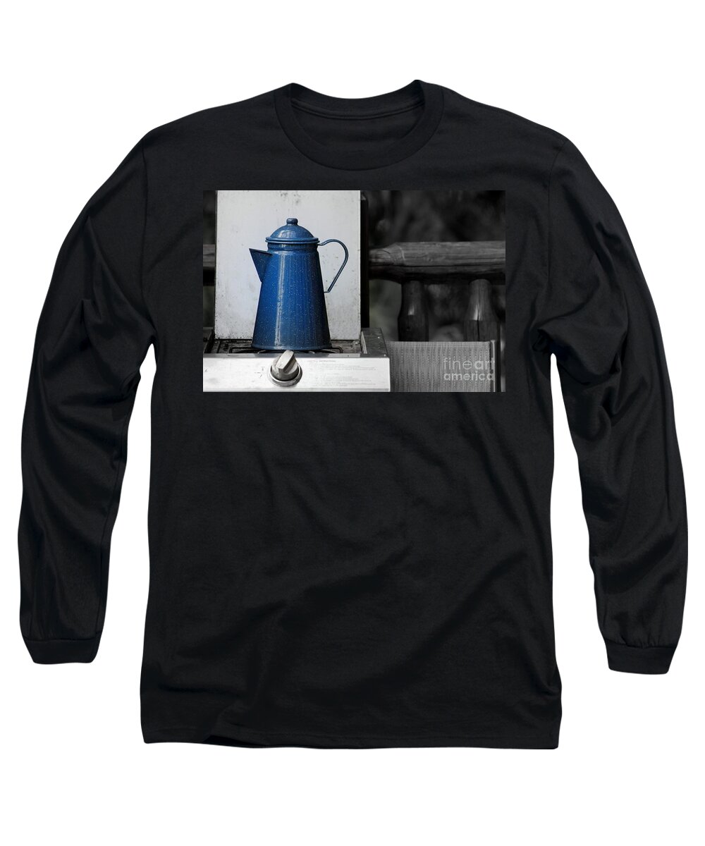 Coffee Long Sleeve T-Shirt featuring the photograph The Old Coffee Pot by Leone Lund