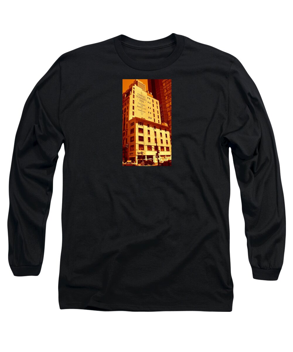 Manhattan Building Canvas Long Sleeve T-Shirt featuring the photograph The Old Good Days in Manhattan by Monique Wegmueller