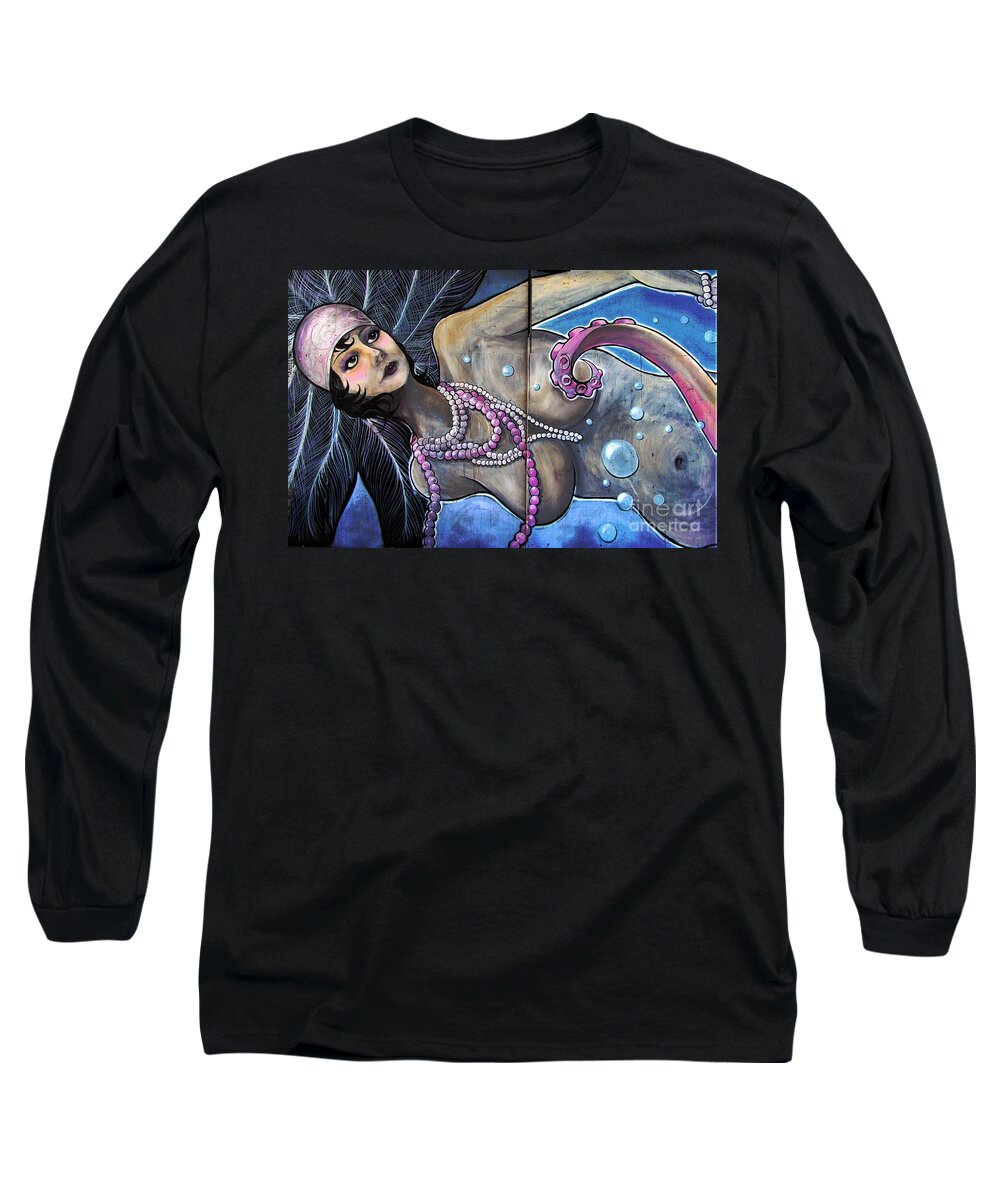Graffti Long Sleeve T-Shirt featuring the photograph The Pearl Mermaid by Colleen Kammerer