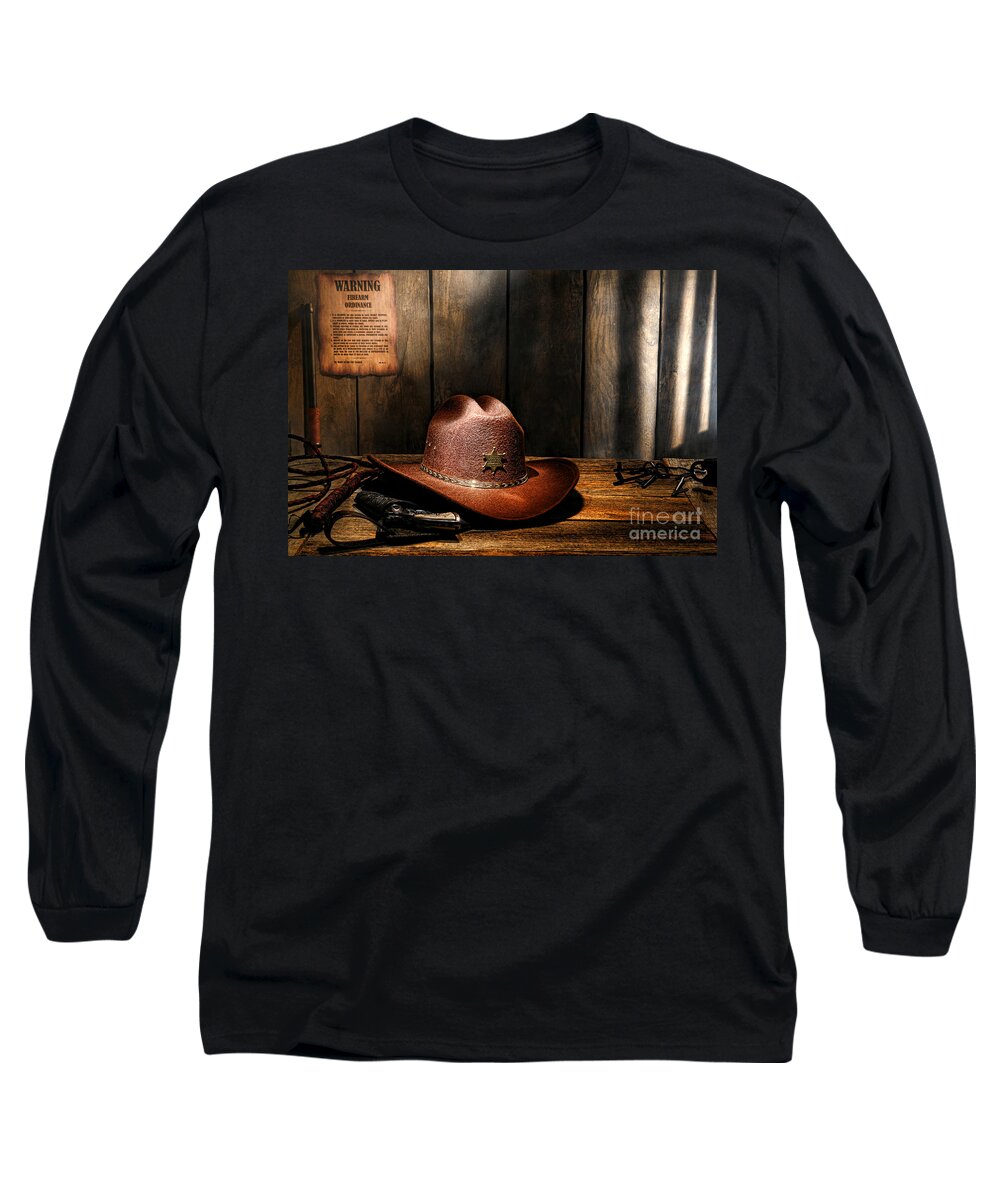 Sheriff Long Sleeve T-Shirt featuring the photograph The Sheriff Office by Olivier Le Queinec
