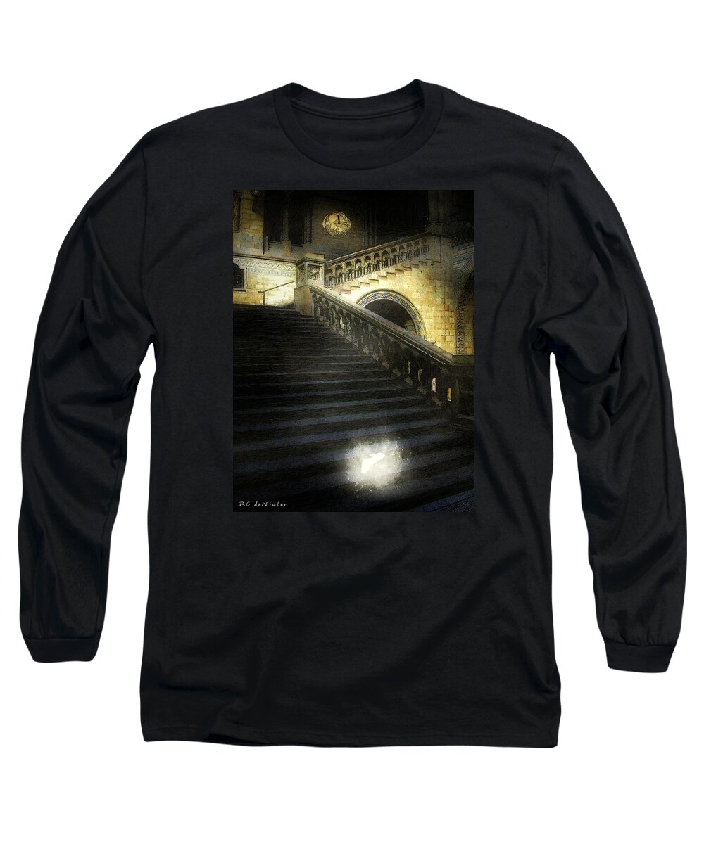 Architecture Long Sleeve T-Shirt featuring the painting The Shoe Forgotten by RC DeWinter