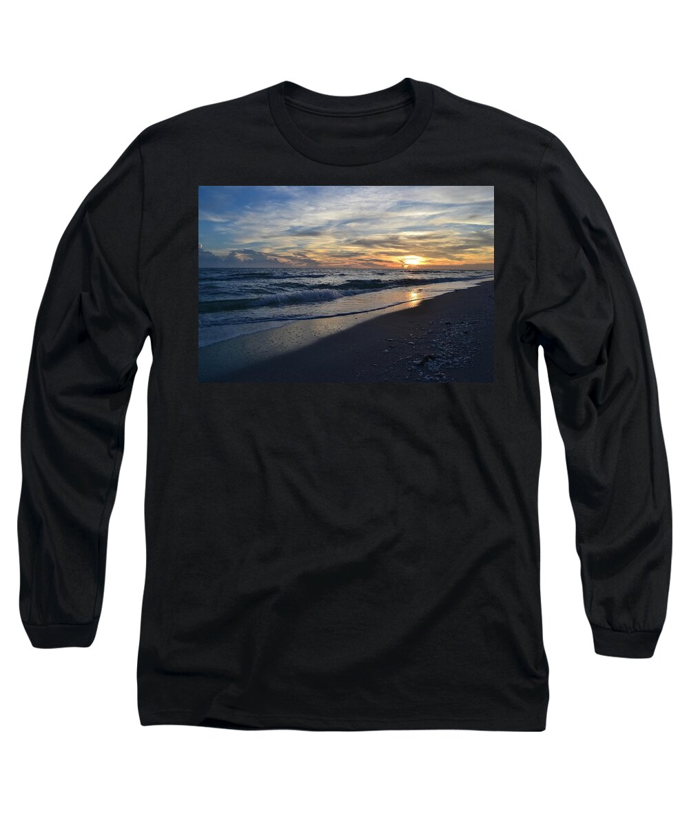 Ocean Long Sleeve T-Shirt featuring the photograph The Touch of the Sea by Melanie Moraga