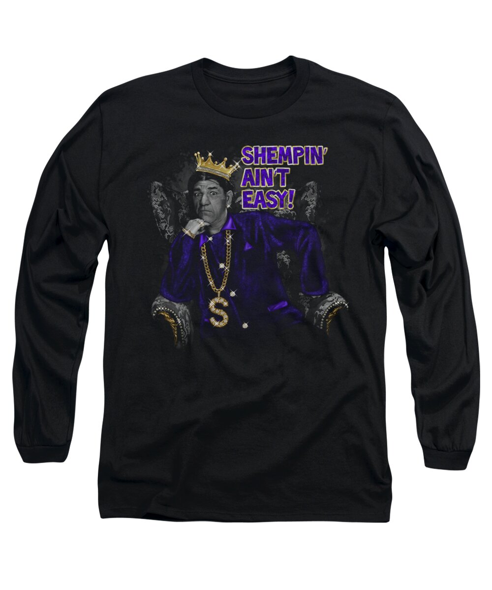 The Three Stooges Long Sleeve T-Shirt featuring the digital art Three Stooges - Shempin by Brand A