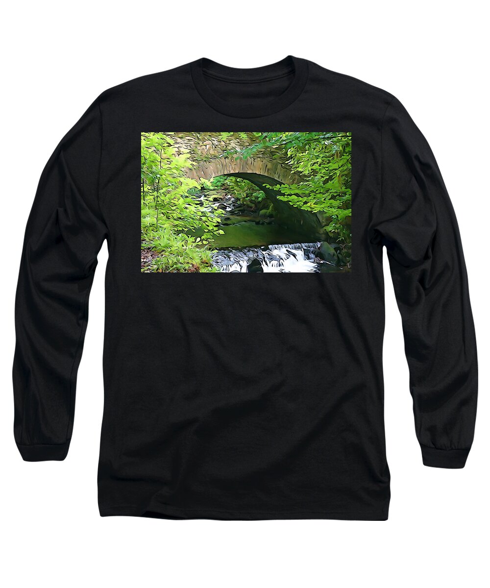 Killarney Long Sleeve T-Shirt featuring the photograph Torc Bridge by Norma Brock