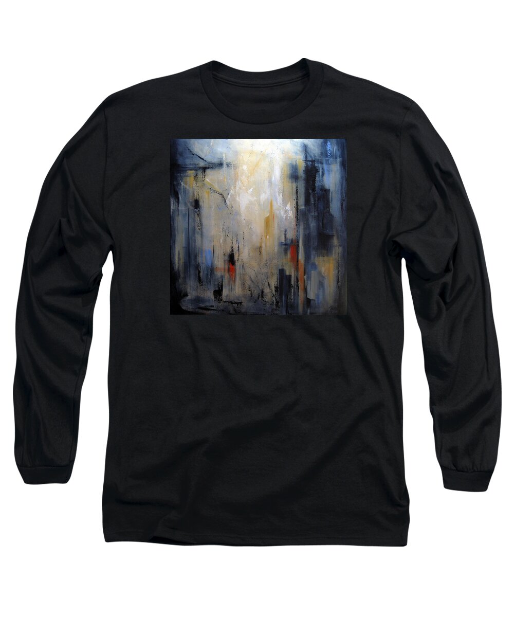 Abstract Long Sleeve T-Shirt featuring the painting Travel by Roberta Rotunda
