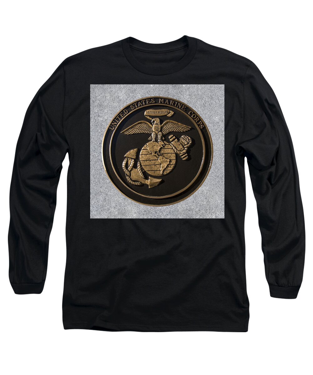 Us Marine Corp Long Sleeve T-Shirt featuring the photograph US Marine Corps by Flees Photos