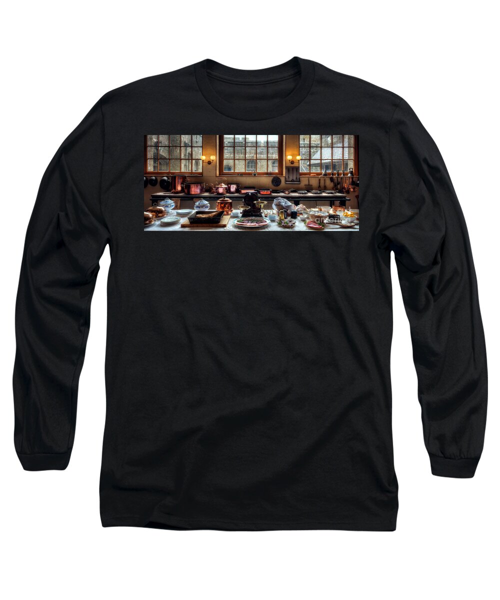 Victorian Kitchen Long Sleeve T-Shirt featuring the photograph Victorian Kitchen by Adrian Evans