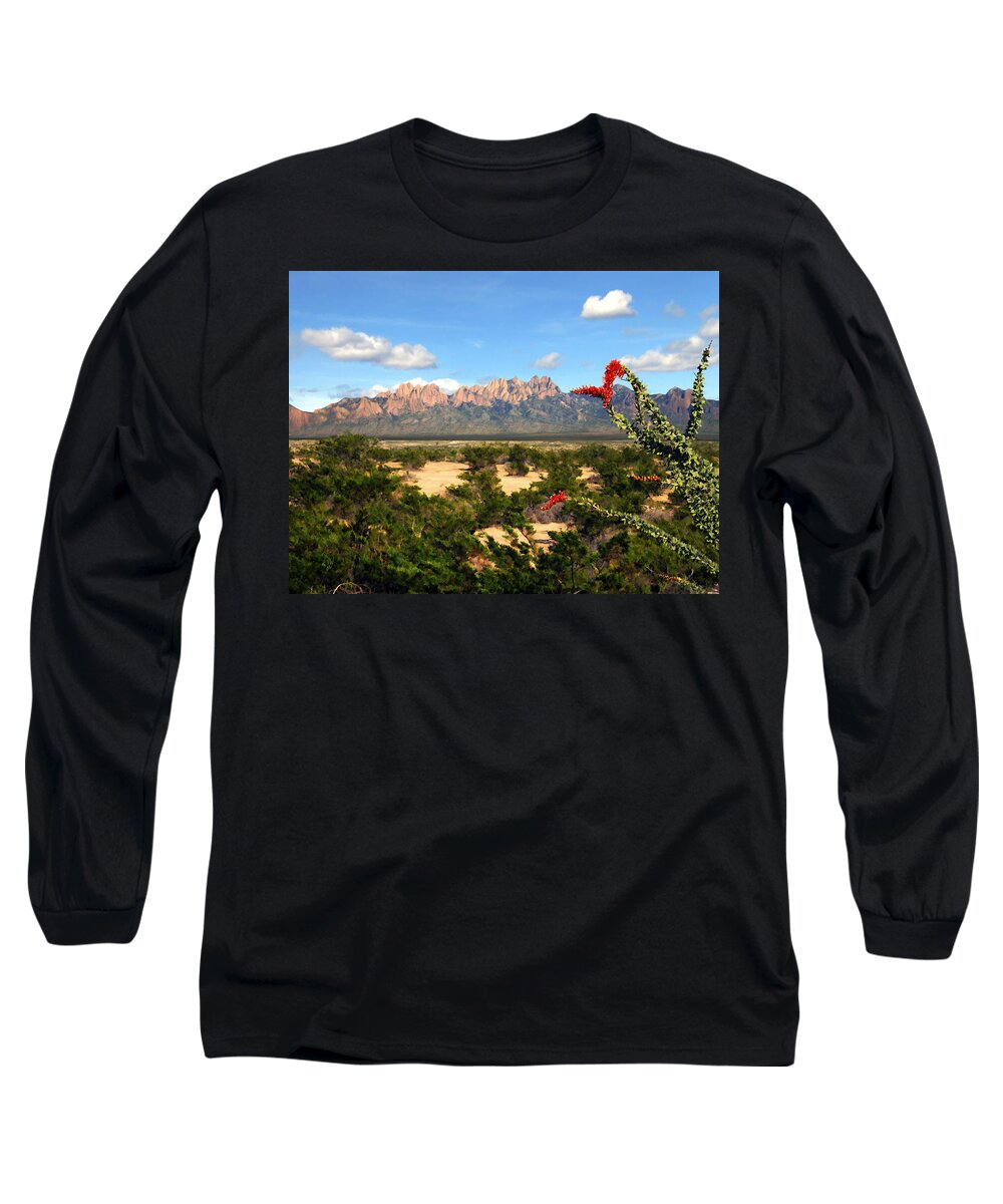 Organ Mountains Long Sleeve T-Shirt featuring the photograph View from Roadrunner by Kurt Van Wagner