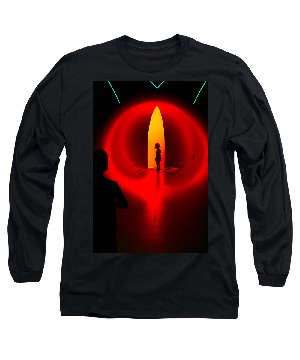 Abstract Long Sleeve T-Shirt featuring the photograph Walking With Light 9 by Christie Kowalski