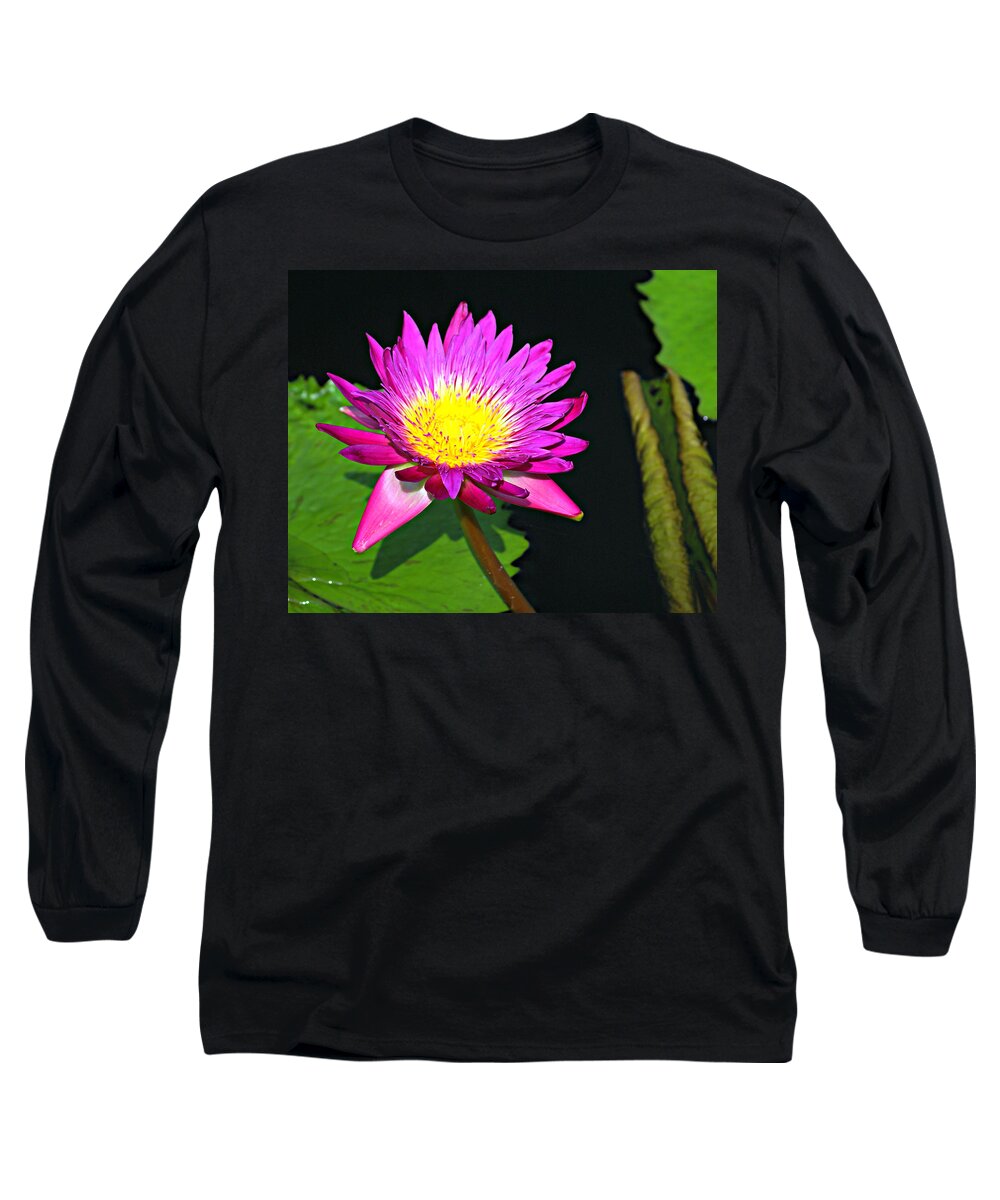 Flower Long Sleeve T-Shirt featuring the photograph Water Flower 10089 by Marty Koch