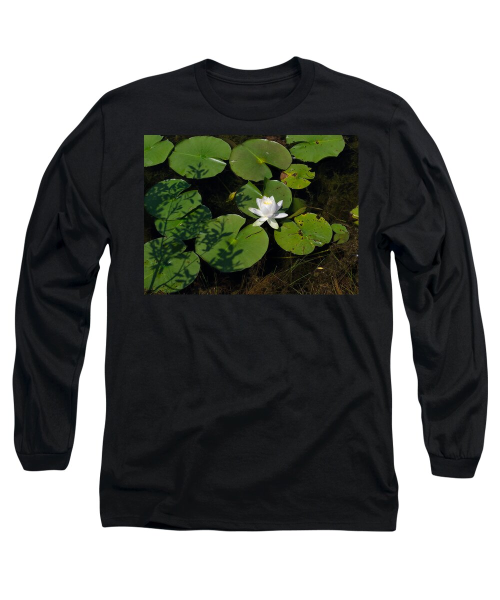 Water Lily Long Sleeve T-Shirt featuring the photograph Water Lily by Jim Shackett