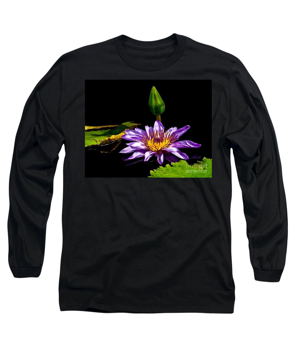 Aquatic Long Sleeve T-Shirt featuring the photograph Water Lily 2014-6 by Nick Zelinsky Jr