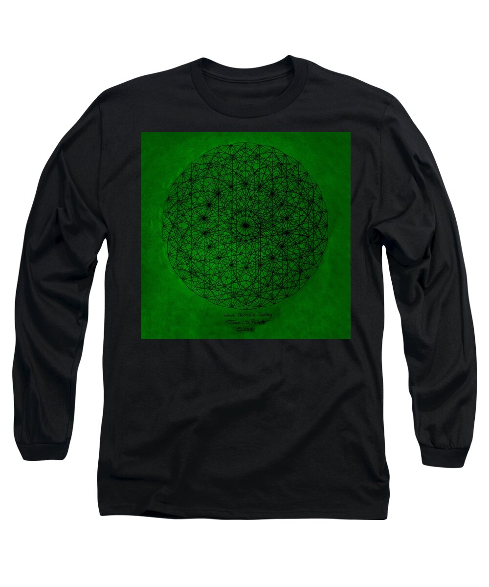Fractal Long Sleeve T-Shirt featuring the drawing Wave Particle Duality by Jason Padgett