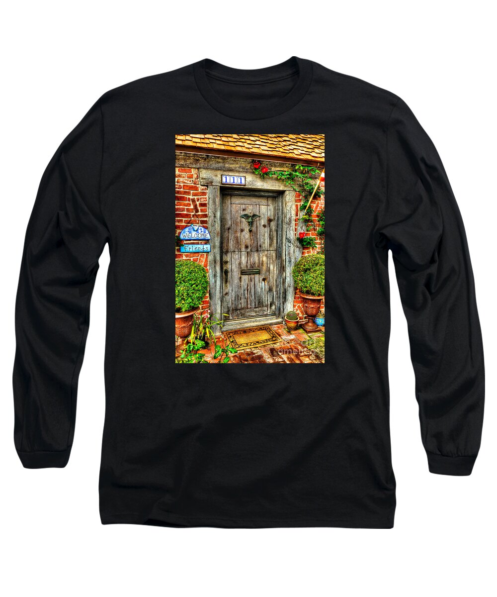 Door Long Sleeve T-Shirt featuring the photograph Welcome Friends by Jim Carrell