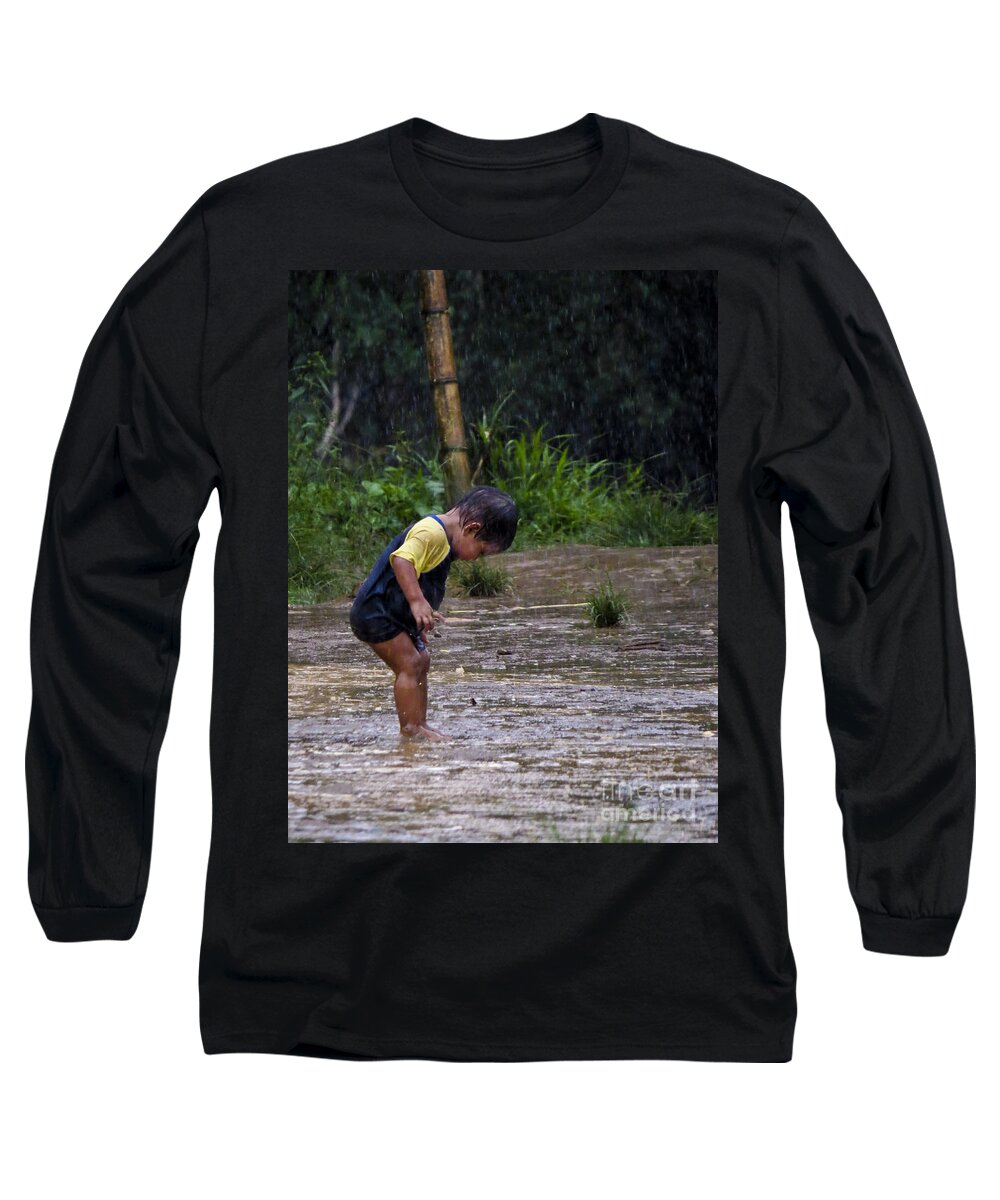 South America Long Sleeve T-Shirt featuring the photograph Where are my feet? by Kathy McClure